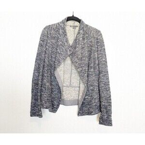 Vince Jacket Womems Small Blue Tweed Drape Neck Office Business Career Academia